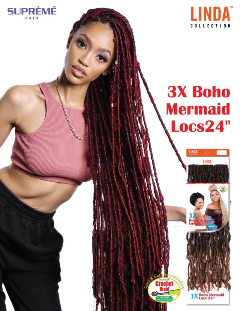 3X Boho Mermaid Locs 24"